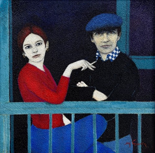 Michel guerin 70x70 olio - 70x70, su